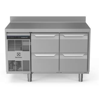 Electrolux koelwerkbank - 290lt, 4 laden 1/2, blad met opstaande rand