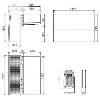 Keyfrost insteekunit KBF 35 TNET t.b.v. koelcel, stekkerklaar