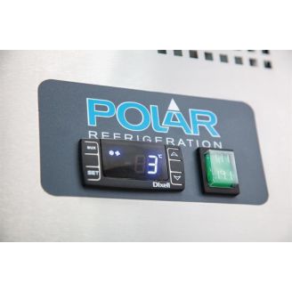 Polar RVS koelwerkbank - DA463 - 3 deuren